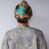 Turquoise Wide Lay Down Claw