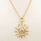 Sunburst Gold Chain Necklace