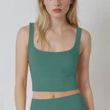 Dusty Teal Chevron Crop