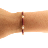Maroon Pearl Bracelet