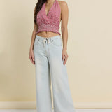 Gingham Smocked Halter Top