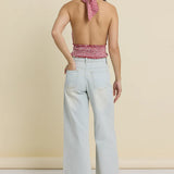 Gingham Smocked Halter Top