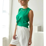 Sleeveless Twist Front Top
