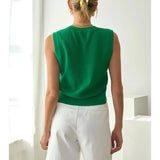 Sleeveless Twist Front Top