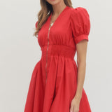 Cinch Me Red Dress