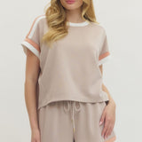 Oatmeal Stripe Short