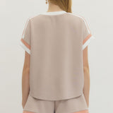 Oatmeal Stripe Short