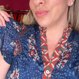Indigo Bloom Top