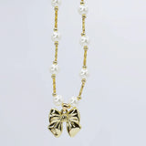 Bow & Pearl Necklace