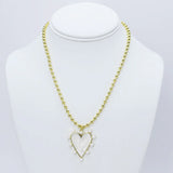 Pearls & Heart Necklace