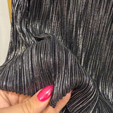 Pleated Metallic Blouse
