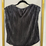 Pleated Metallic Blouse