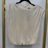 Pleated Metallic Blouse