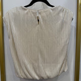 Pleated Metallic Blouse