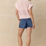 Pastel Pink Quarter Zip Sweater