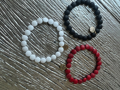 Flat bead bracelet