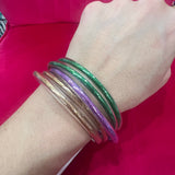 Mardi Gras Jelly Bangles