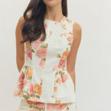 Spring Floral Peplum
