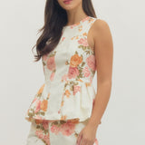 Spring Floral Peplum