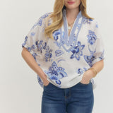 Dolman Floral Blouse