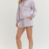 Lavender Stripe Short
