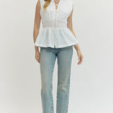 Everyday Zip Peplum Top