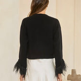 Black Button Front Sweater Cardigan