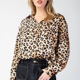 Leopard Button Down