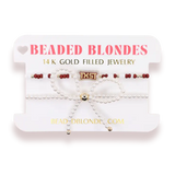 College Logo with Pearl Bracelet Stack