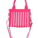 Hot Pink Stripe Mini Tote