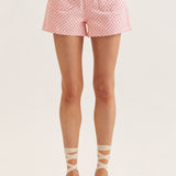 Pink Dot Hi Waisted Shorts
