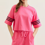Pink Knit Lounge Top