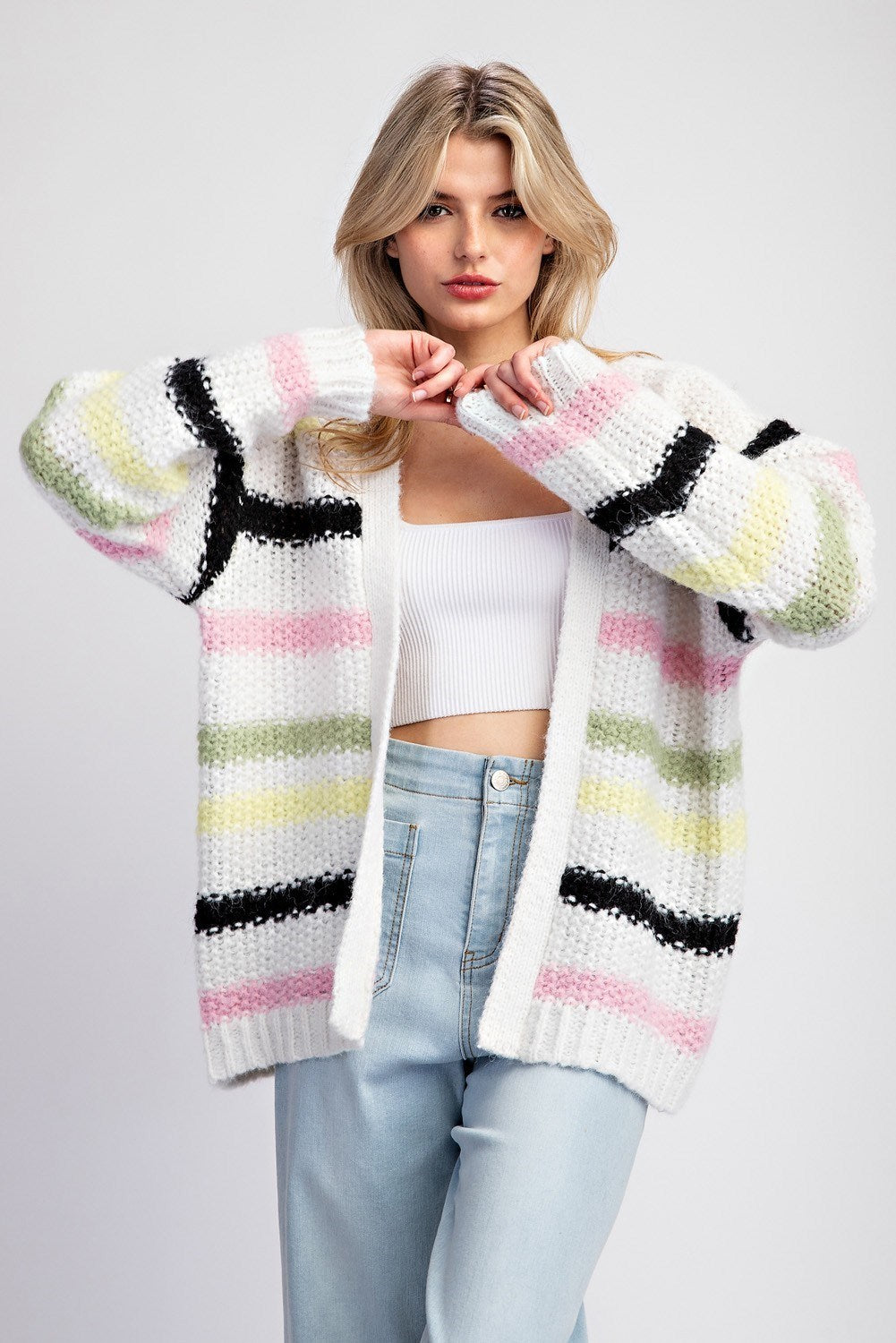 Color Cardigan Multi-Colored Cardigan – The Golden Knob