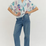 Stripe Collar Whimsical Top