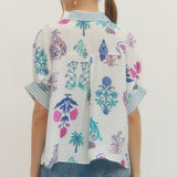 Stripe Collar Whimsical Top