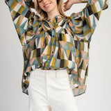 Dry Herb Print Blouse