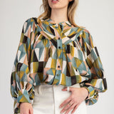 Dry Herb Print Blouse