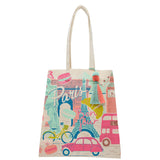 Travel Paris Canvas Tote