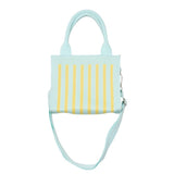 Yellow & Teal Stripe Mini Tote