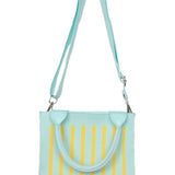 Yellow & Teal Stripe Mini Tote