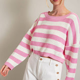 PINK STRIPE KNIT