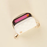 White Check Keychain Wallet