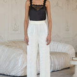Pleated Metallic Pants