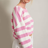 PINK STRIPE KNIT