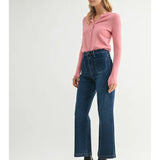 Patch Pocket Wide Leg Jean