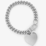 Julian XL Heart Cuban Chain Bracelet