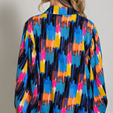 Collared Abstract Top