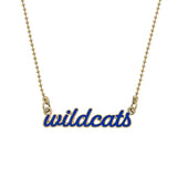 Wildcats Enamel Script Necklace