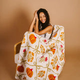 Patchwork Pumpkins Cozy Luxe Blanket