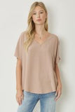 LATTE V NECK TOP